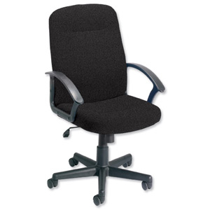 Trexus High Back Manager Armchair W520xD420xH420-520mm Backrest H620mm Charcoal