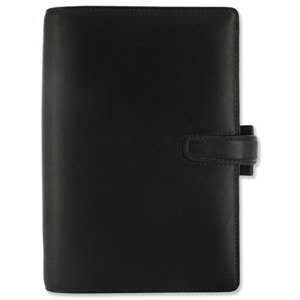 Filofax Guildford Personal Organiser Soft Leather for Refills 95x171mm Personal Black Ref 024803