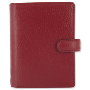 Filofax Finsbury Personal Organiser for Paper 67x105mm Mini Red Ref 025388