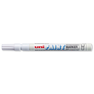 uni Paint Marker Bullet Tip Needlepoint PX203 Line Width 0.8mm White Ref 9001992 [Pack 12]