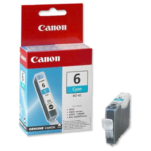 Canon BCI-6C Inkjet Cartridge Page Life 280pp Cyan Ref 4706A002