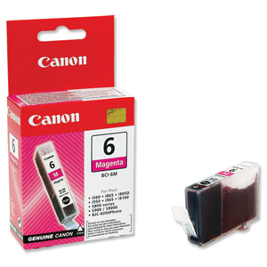 Canon BCI-6M Inkjet Cartridge Page Life 280pp Magenta Ref 4707A002