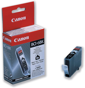 Canon BCI-6BK Inkjet Cartridge Page Life 280pp Black Ref 4705A002 Ident: 797E