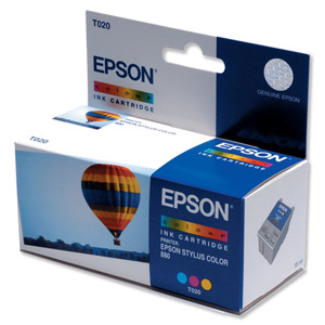 Epson T020 Inkjet Cartridge Hot Air Balloon Page Life 300pp Colour Ref C13T02040110 Ident: 803C