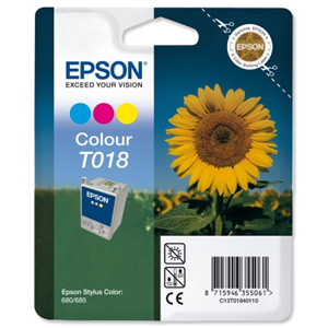 Epson Inkjet Cartridge Page Life 300pp Colour Ref T018401