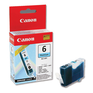 Canon BCI-6PC Inkjet Cartridge Page Life 280pp Photo Cyan Ref 4709A002 Ident: 797E