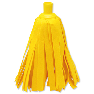 Cloth Mop Head Refill Thick Absorbent Strands Yellow