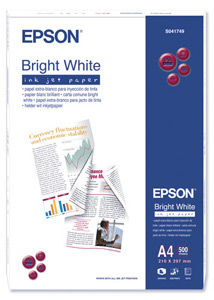 Epson Inkjet Paper Ream-Wrapped 90gsm A4 Bright White Ref S041749 [500 Sheets]