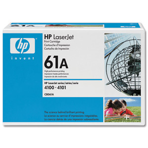 Hewlett Packard [HP] Laser Toner Cartridge Page Life 6000pp Black [for LaserJet 4100] Ref C8061A