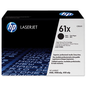 Hewlett Packard [HP] No. 61X Laser Toner Cartridge Page Life 10000pp Black Ref C8061X Ident: 815F