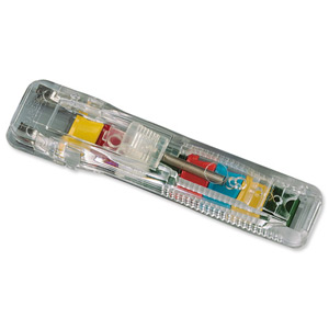 Rapesco Supaclip 40 Dispenser with 25 Clips for 40 Sheets of 80 gsm Multicoloured Ref RC4025MC