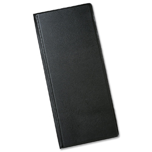 Business Card Album PVC 40 Pockets Slimline 280x120mm Black