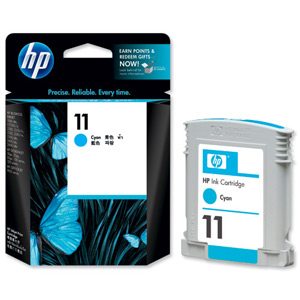 Hewlett Packard [HP] No. 11 Inkjet Cartridge Page Life 1750pp 28ml Cyan Ref C4836A Ident: 807C