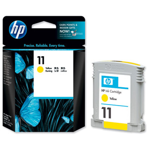 Hewlett Packard [HP] No. 11 Inkjet Cartridge Page Life 1750pp 28ml Yellow Ref C4838A Ident: 807C