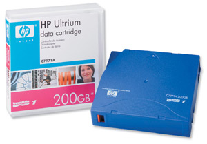 Hewlett Packard [HP] LTO Ultrium Data Tape Cartridge 200GB 609m Ref C7971A