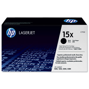 Hewlett Packard [HP] No. 15X Laser Toner Cartridge Page Life 3500pp Black Ref C7115X Ident: 814I