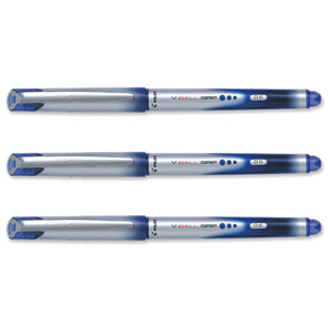 Pilot VBall VB5 Rollerball Pen with Rubber Grip 0.5mm Tip 0.3mm Line Blue Ref BLNVBG5 03 [Pack 12]