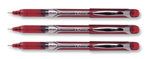 Pilot V10 Rollerball Pen Rubber Grip Needle Point 1.0mm Tip 0.7mm Line Red Ref BXGPNV1002 [Pack 12]