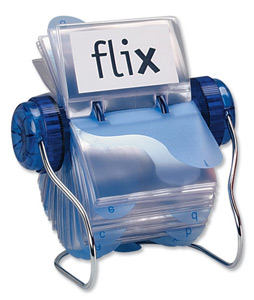 Rotadex Flix Business Card Unit 150 Sleeves for 100x60mm Cards Blue Chill Ref FLIXBC/150BE