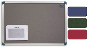 Nobo Elipse Noticeboard Felt with Aluminium Frame W900xH600mm Green Ref 1901584