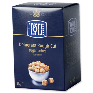 Tate and Lyle Demerara Sugar Cubes Rough-cut 1Kg Ref A03903 Ident: 616C