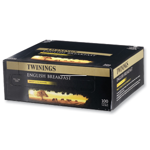 Twinings Tea Bags English Breakfast Fine High Quality Aromatic Ref A00805 [Pack 100]