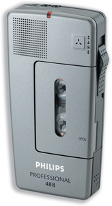 Philips 488 Analogue Pocket Memo Rechargeable REC/BATT Audible Warning Ref LFH0488-00