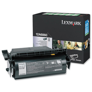 Lexmark Laser Toner Cartridge Return Program Page Life 10000pp Black [for T620 T622] Ref 12A6860