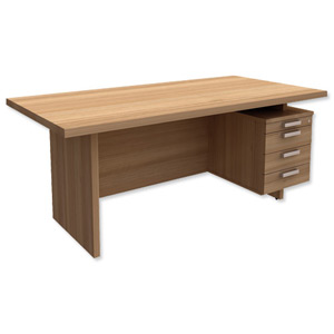 Adroit Virtuoso Desk Rectangular with Right Hand Pedestal 41mm Top W1800xD900xH750mm Cherry Marbella