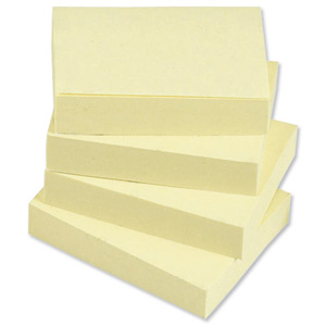 5 Star Re-Move Notes Repositionable Pad of 100 Sheets 38x51mm Yellow [Pack 12]