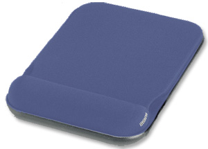 Kensington Mouse Mat Pad with Wrist Rest Gel Height-adjustable Blue Ref 57712