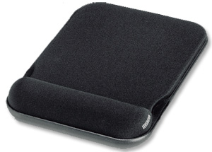 Kensington Mouse Mat Pad with Wrist Rest Gel Height-adjustable Black Ref 57711