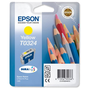 Epson Inkjet Cartridge Page Life 420pp Yellow Ref T032440