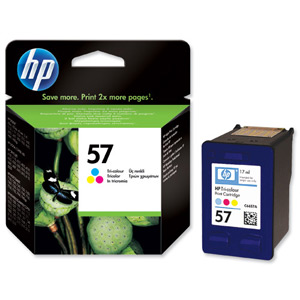 Hewlett Packard [HP] No. 57 Inkjet Cartridge Page Life 125 Photos/390pp 17ml Colour Ref C6657AE