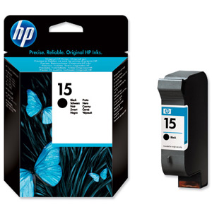 Hewlett Packard [HP] No. 15 Inkjet Cartridge Page Life 310pp 14ml Black Ref C6615NE Ident: 807F
