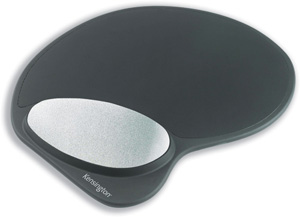 Kensington Memory Mouse Mat Pad with Wrist Rest Gel Black and Graphite Ref 62404