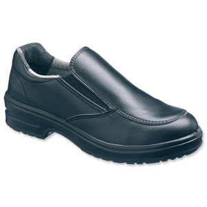 Sterling Ladies Slip On Safety Shoes Steel Toecap Black Size 4 Ref SS2014