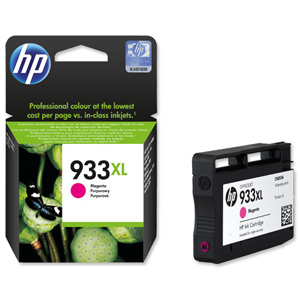 Hewlett Packard [HP] No.933XL Inkjet Cartridge Page Life 825pp Magenta Ref CN055AE
