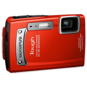 Olympus TG320 Digital Camera 2.7in LCD 3.6x Optical Zoom 14MP Red Ref TG-320