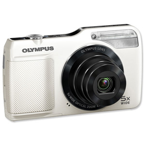Olympus VG170 Digital Camera 3.0in LCD 5x Optical Zoom 14MP White Ref VG-170