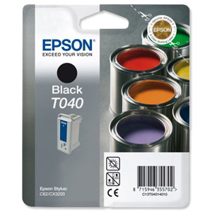 Epson T0401 Inkjet Cartridge Paints Page Life 600pp Black Ref C13T04014010 Ident: 803G