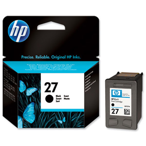 Hewlett Packard [HP] No. 27 Inkjet Cartridge Page Life 280pp 10ml Black Ref C8727AE Ident: 808B