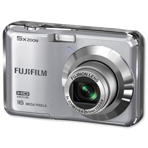Fujifilm Finepix AX550 Digital Camera 16MP 5x Optical Zoom SD SDHC SDXC 2.7in LCD Silver Ref P10NC07760A