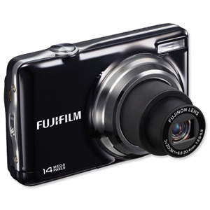 Fujifilm Finepix JV300 Digital Camera SD SDHC SDXC 14.1MP 3x Optical Zoom 2.7in LCD Black Ref P10NC07770A
