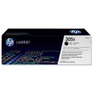 Hewlett Packard [HP] No. 305X Laser Toner Cartridge High Yield Page Life 4000pp Black Ref CE410X