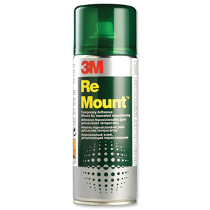 3M ReMount Adhesive Repositionable Spray Can CFC-Free 400ml Ref GS200018983
