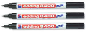 Edding 8400 CD Marker Permanent 0.75mm Line Assorted Ref 8400/4S [Pack 4]