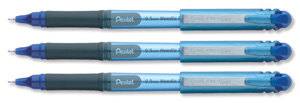 Pentel Energel Rollerball Pen Needle Point 0.5mm Tip 0.25mm Line Blue Ref BLN15-C [Pack 12]