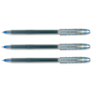 Pilot BLSG7 Gel Rollerball Pen Disposable Fine 0.7mm Tip 0.4mm Line Blue Ref 056101203 [Pack 12]