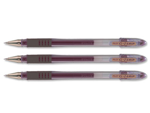 Pilot G-1 Grip Gel Rollerball Pen Broad 1.0mm Tip 0.6mm Line Black Ref 013101201 [Pack 12]